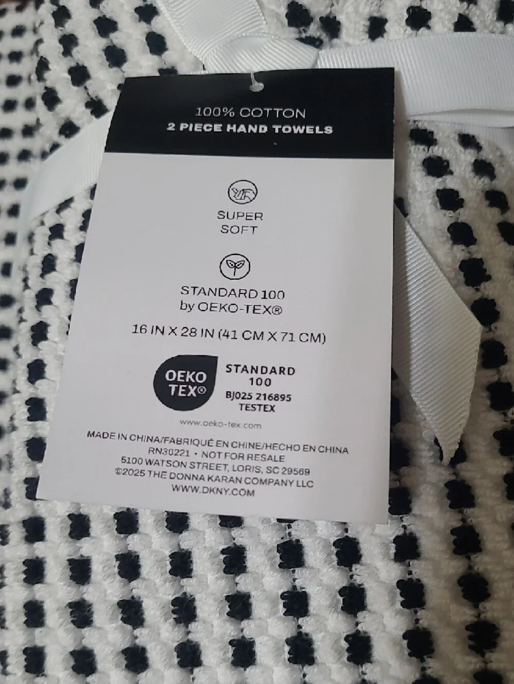 DKNY Grid Waffle Towel Set